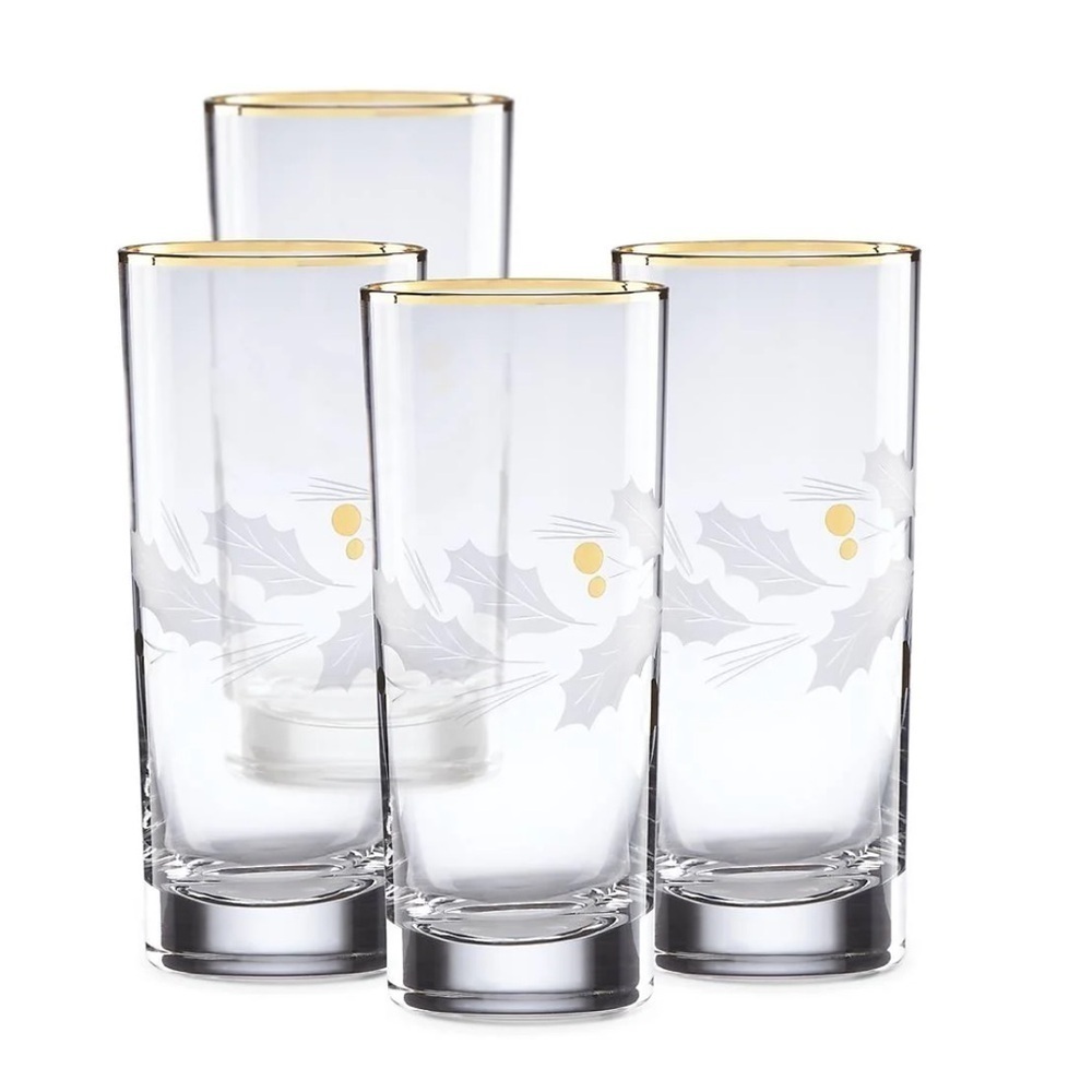 NIB Lenox
Holiday Gold 4-Piece Highball Glass Set